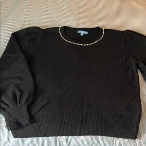 Draper James xxl Elegant Black Sweater with sparkling Detailing worn once